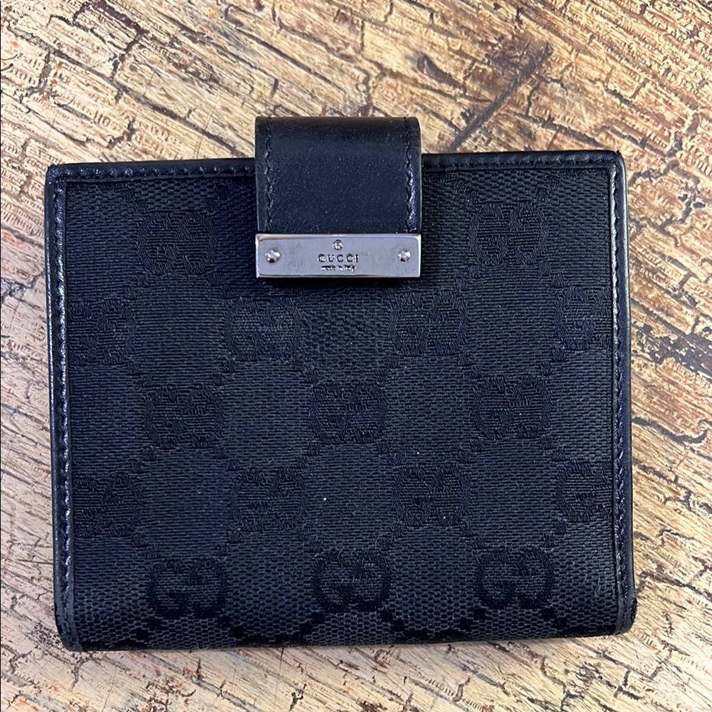 Gucci Black Monogram Wallet